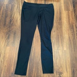 Lot of 2: large under belly leggings and size 8 side panel skinny pant/jean